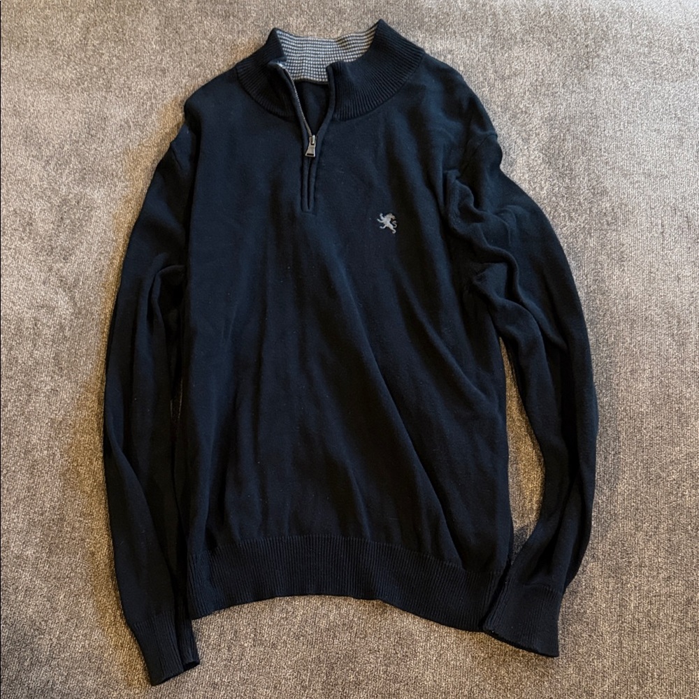Express Men's Black Quarter-Zip Sweater